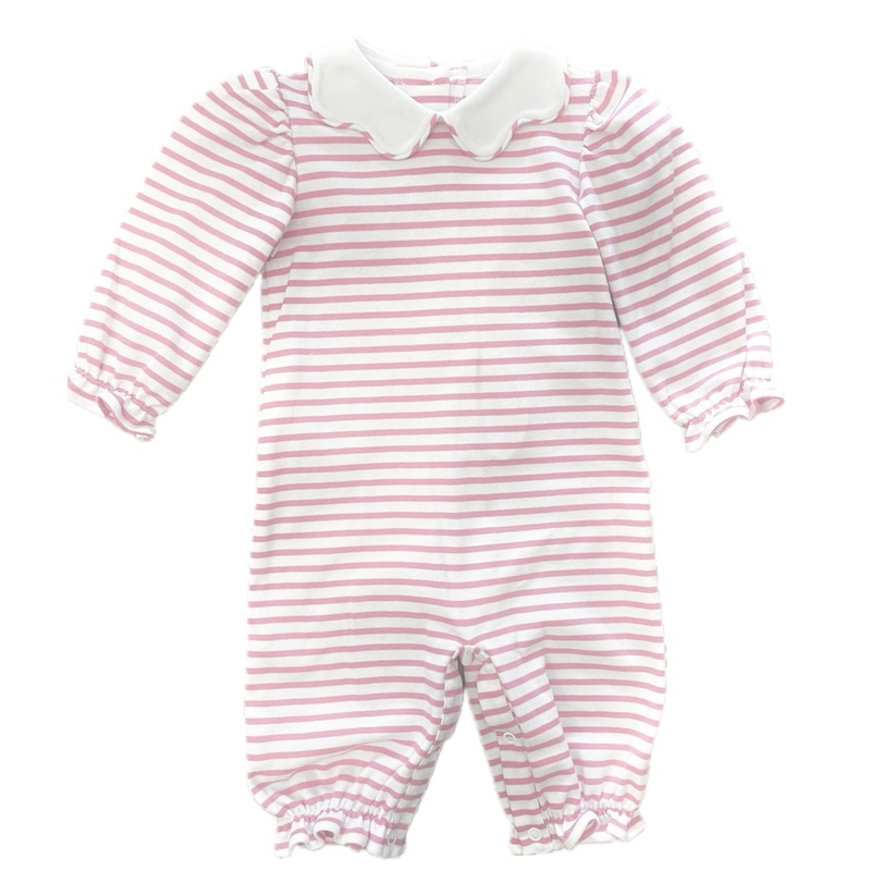 Pumpkin Louisa Romper Bitty Stripe Knit