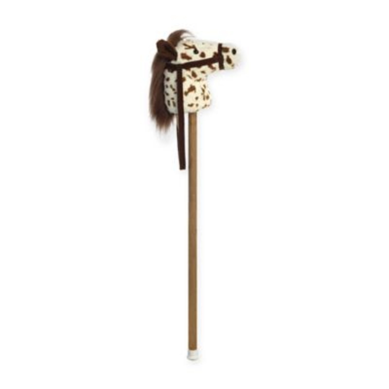 Ride-On - 37" Giddy Up Stick Horse - Scot Brown Pinto Horse