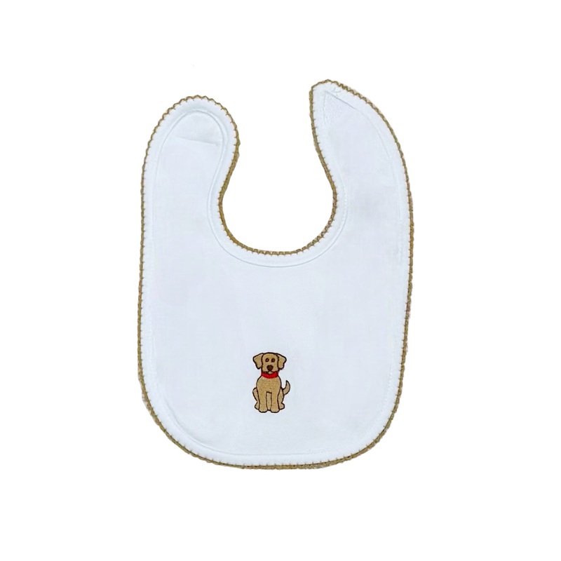 Zuccini Kids White Knit Labrador Bib