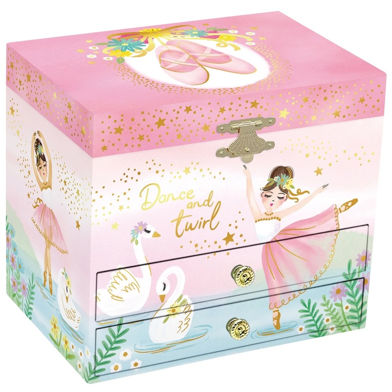 Ballerina Musical 2-Drawer Jewelry Box