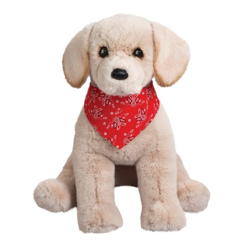 Douglas Jumbo Plush Yellow Lab DOG with Bandanna - Maple