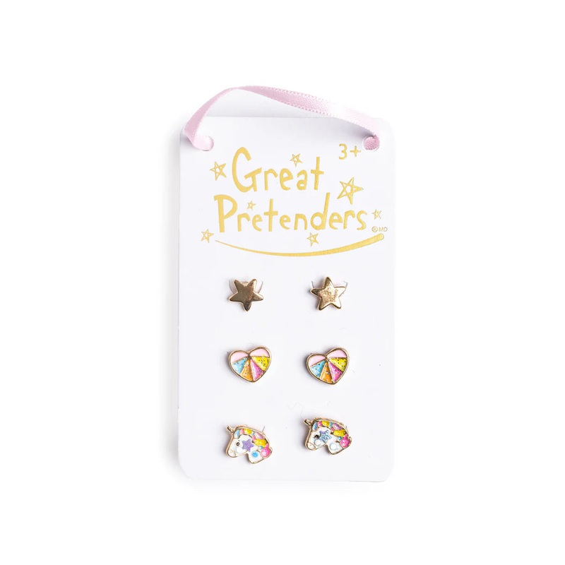 Great Pretenders 3Pk Boutique Chic Cheerful Studded Earrings
