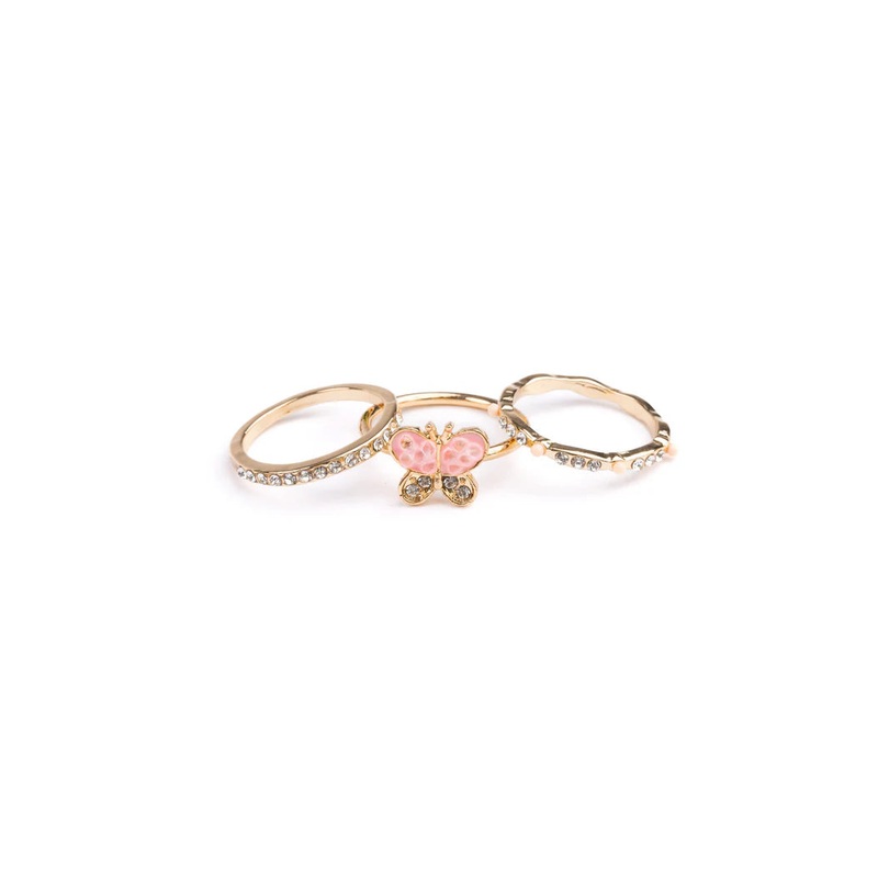 Great Pretenders Boutique Chic 3Pc Butterfly Garden Ring Set