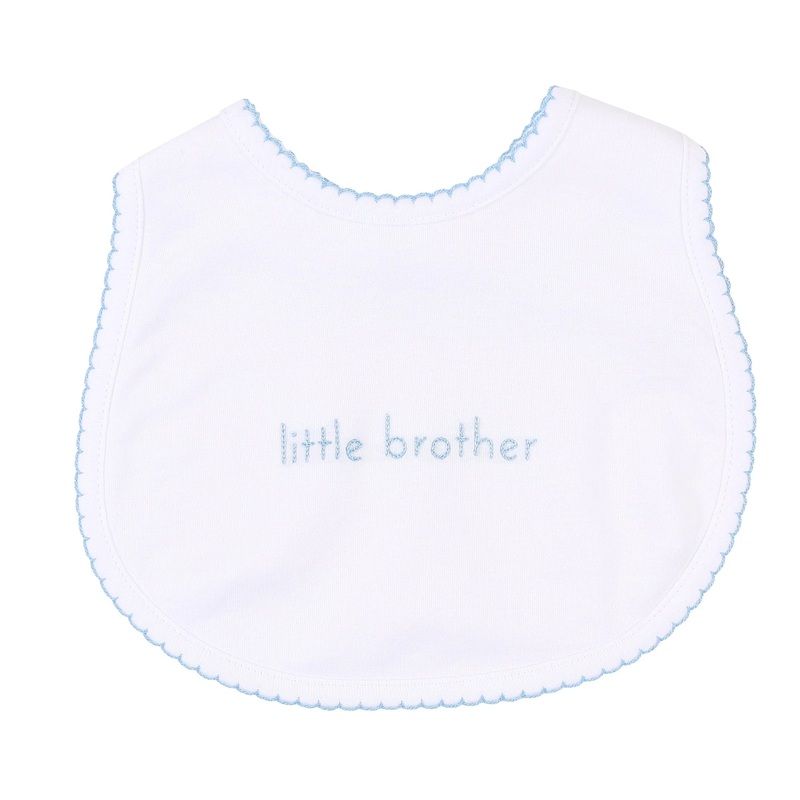 Magnolia Baby Little Brother Embroidered Bib