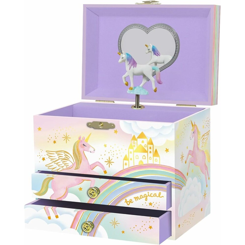 Unicorn Musical 2-Drawer Jewelry Box