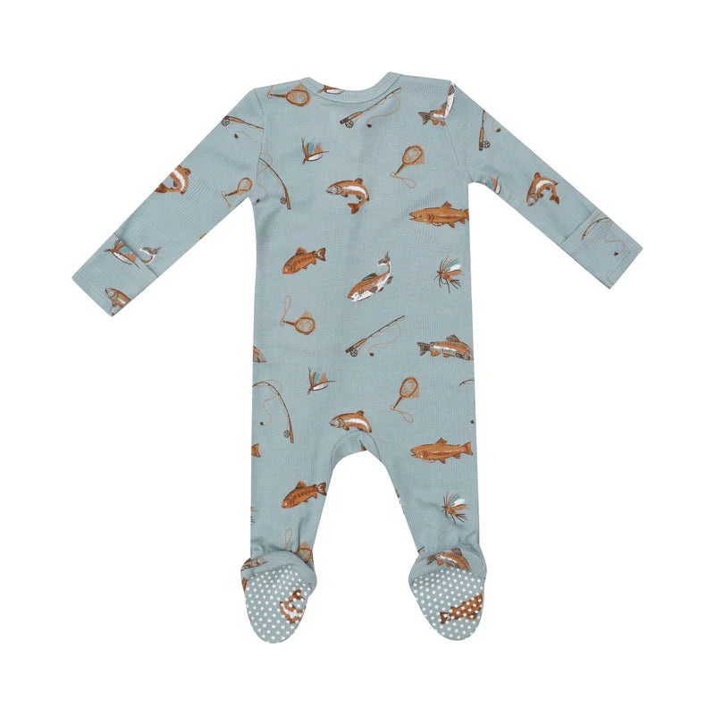 Angel Dear 2 Way Zipper Footie -  Trout