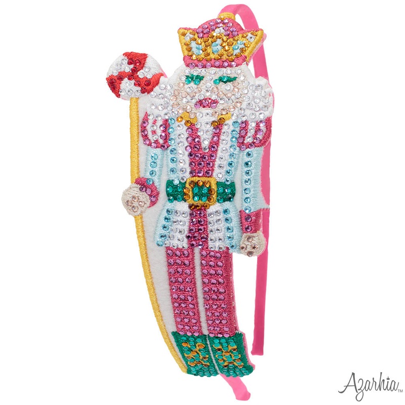 Azarhia Nutcracker Rhinestone Patch Jeweled Headband