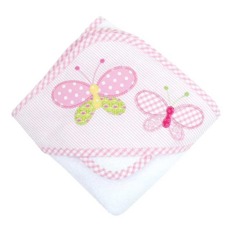 Boxed Applique Towel & Washcloth Set - Butterfly Kisses