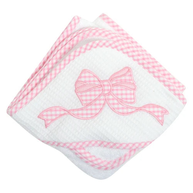 Boxed Applique Towel & Washcloth Set - Pink Bow