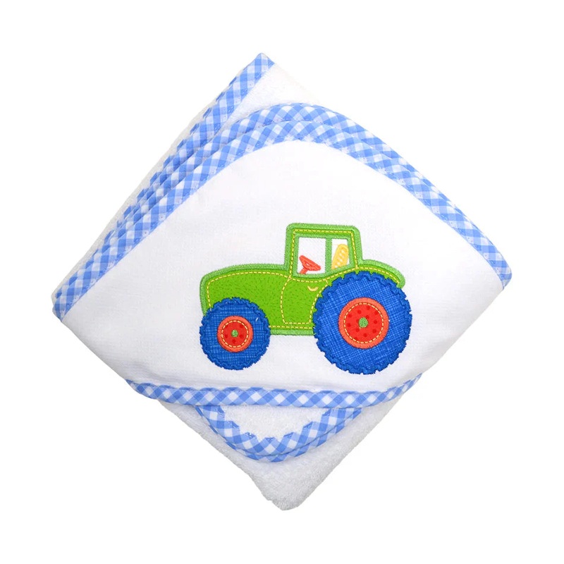 Boxed Applique Towel & Washcloth Set - Tractor