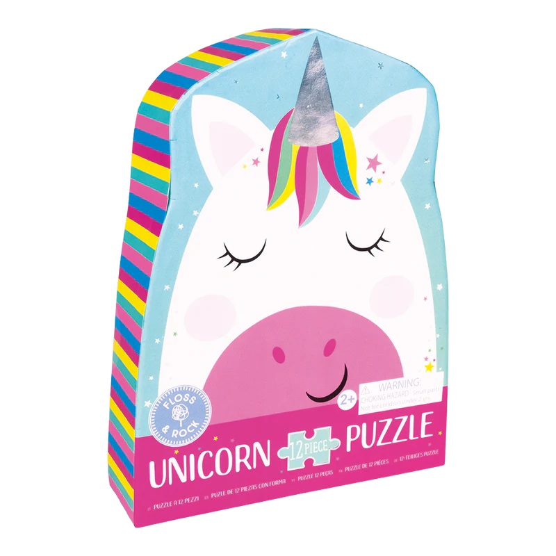 Floss & Rock 12pc Jigsaw Puzzle- Rainbow Unicorn