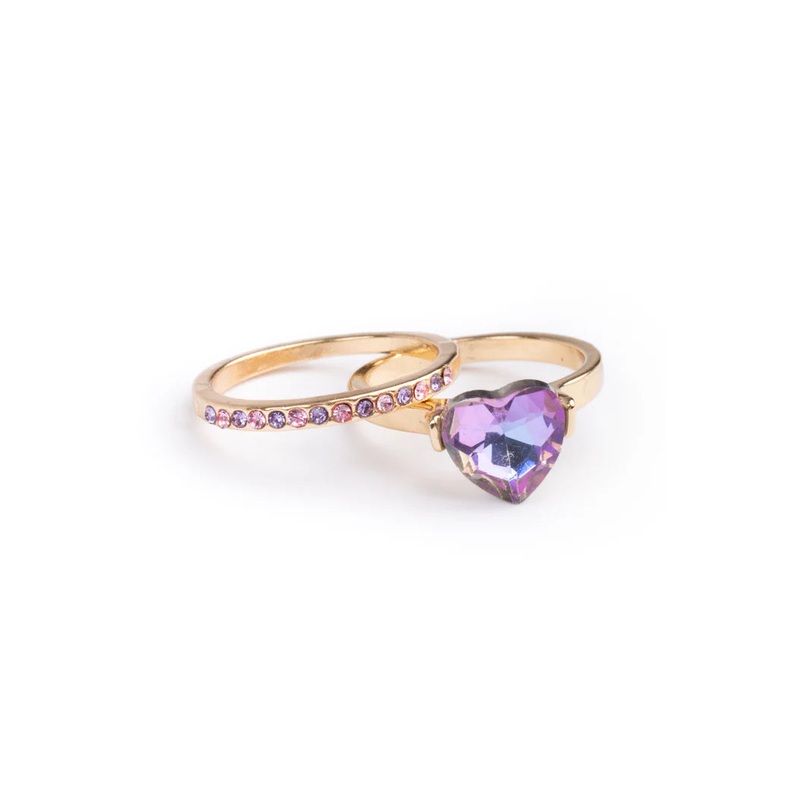 Great Pretenders Boutique Chic 2Pc Precious Purple Ring Set