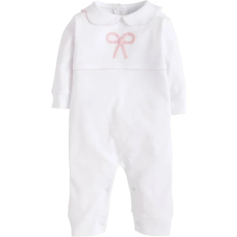 Little English Bow Crochet Playsuit