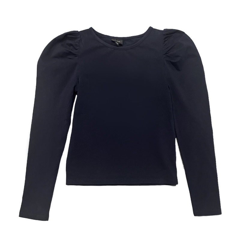 Little Olin Black Puff Sleeve Top