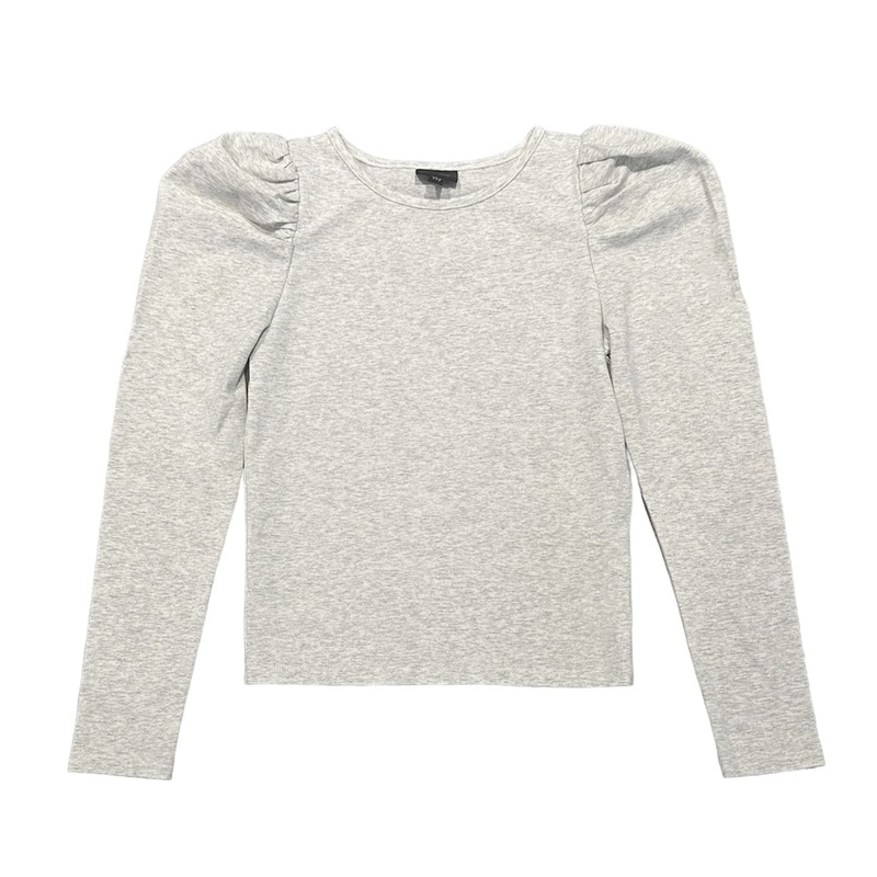 Little Olin Grey Puff Sleeve Top