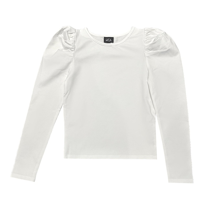 Little Olin White Puff Sleeve Top