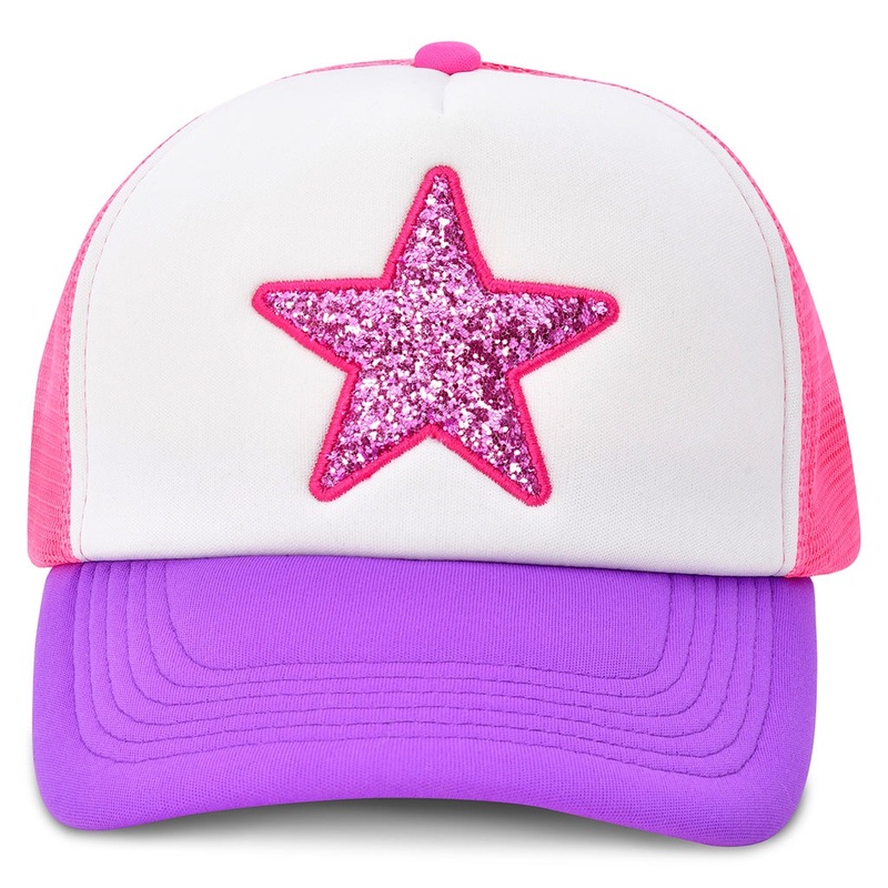 iScream Pink Glitter Star Trucker Hat