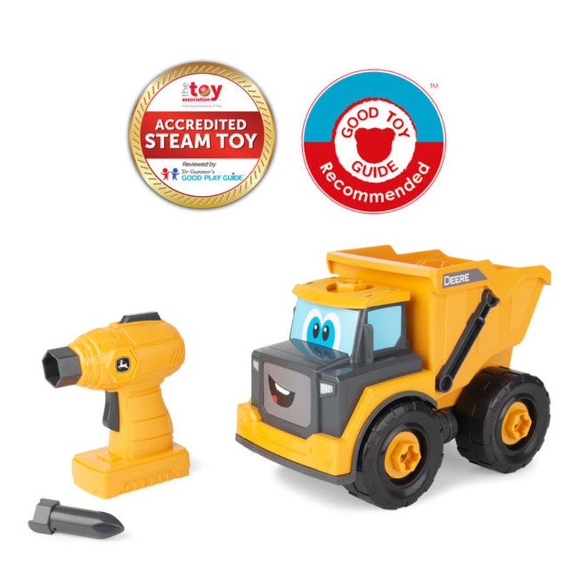 John Deere Build a Buddy Yellow Dump Truck & Toy Drill