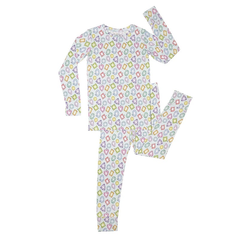 Lev Baby Ruby Rainbow Gems Toddler Lounge Pajamas