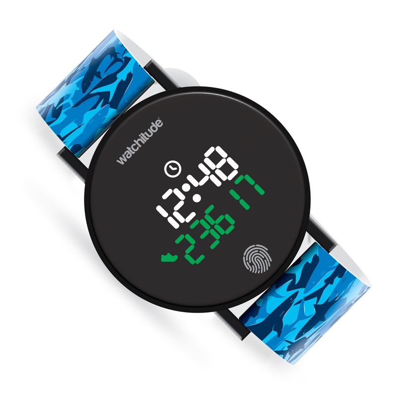 Watchitude Step Counter Watch Pedometer Fitness Tracker - Shark Camo