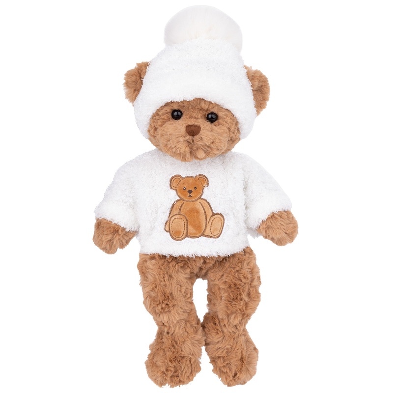 Bukowski Bears Hunter Brown Plush Bear with Sweater and Beanie