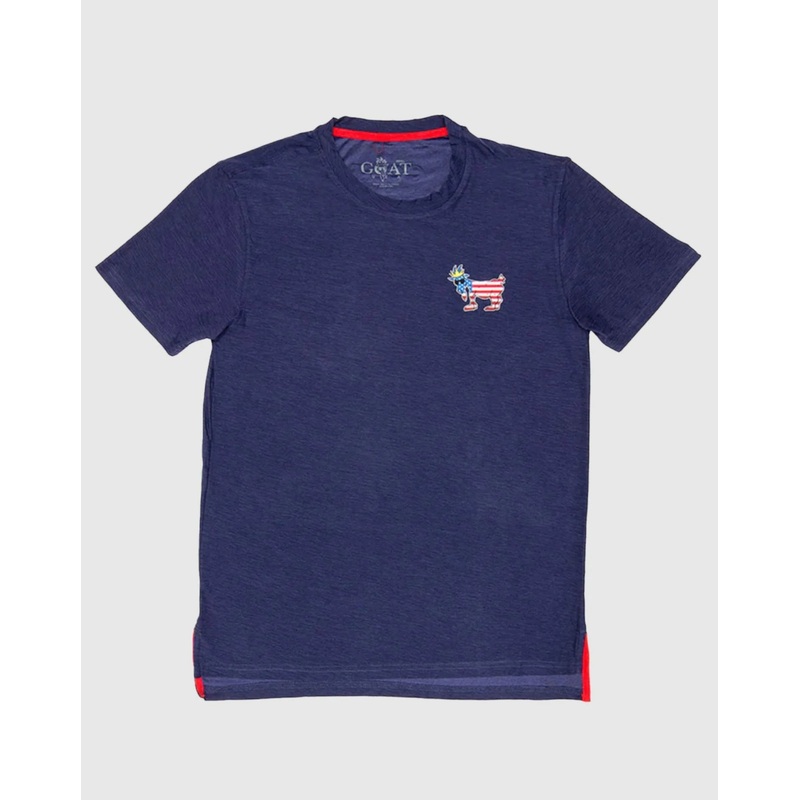 GOAT USA Navy Athletic Freedom Graphic Tee