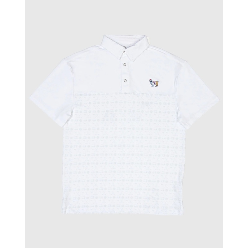GOAT USA White  Athletic 19th Hole Polo Shirt