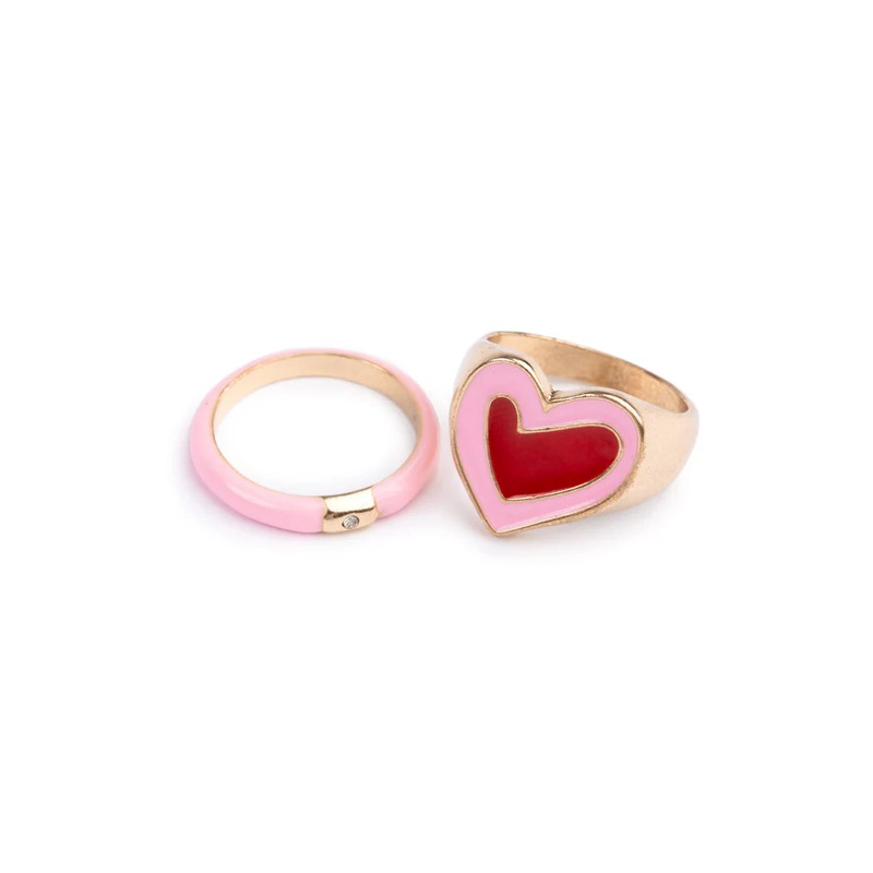 Great Pretenders Boutique Chic 2Pc Tickled Pink Ring Set