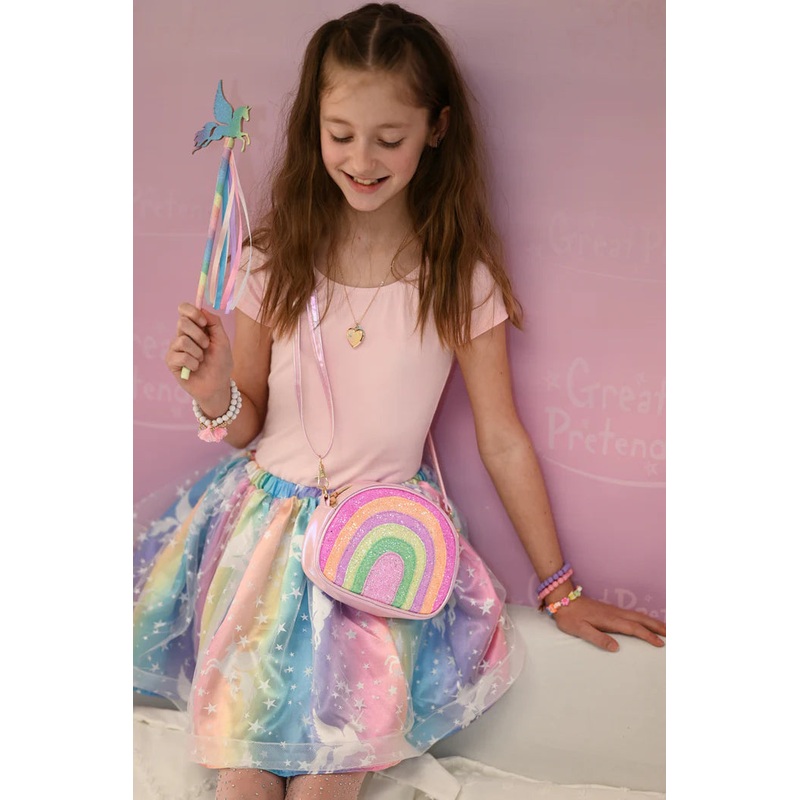 Great Pretenders Glitter Rainbow Shine Purse