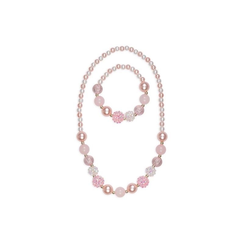Great Pretenders Pearly Pink Necklace & Bracelet Set
