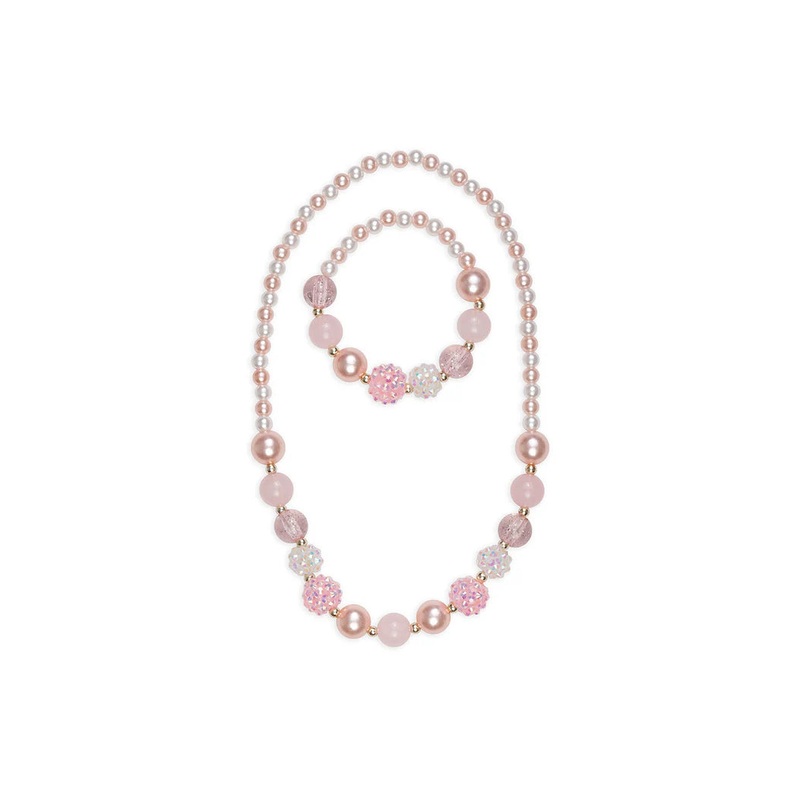 Great Pretenders Pinky Pearl Necklace & Bracelet Set