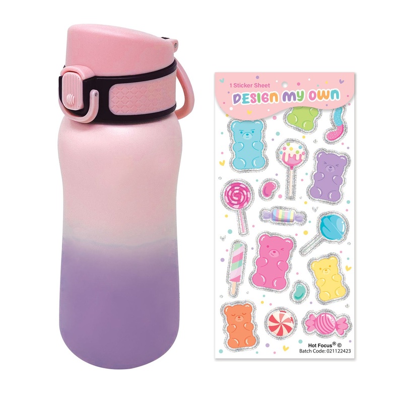 Hot Focus Stylish Stainless Steel Water Bottle Gummy Bear