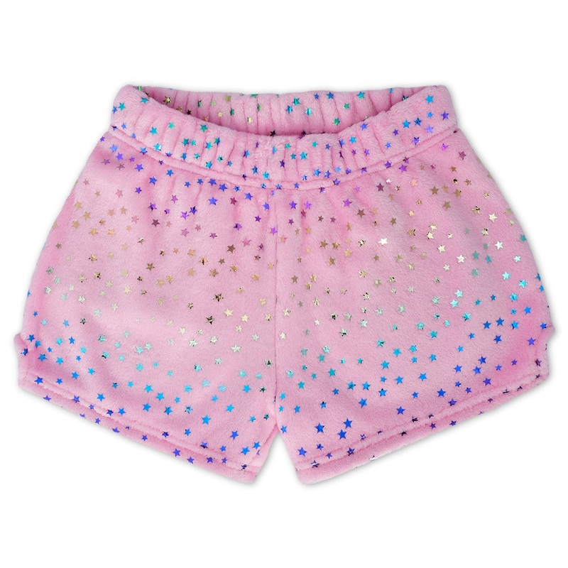 iScream Pink Foil Stars Plush Shorts