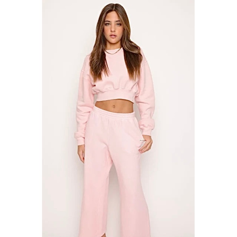 Kaveah Rayon Cotton Ribbed Crop Top - Petal Bloom