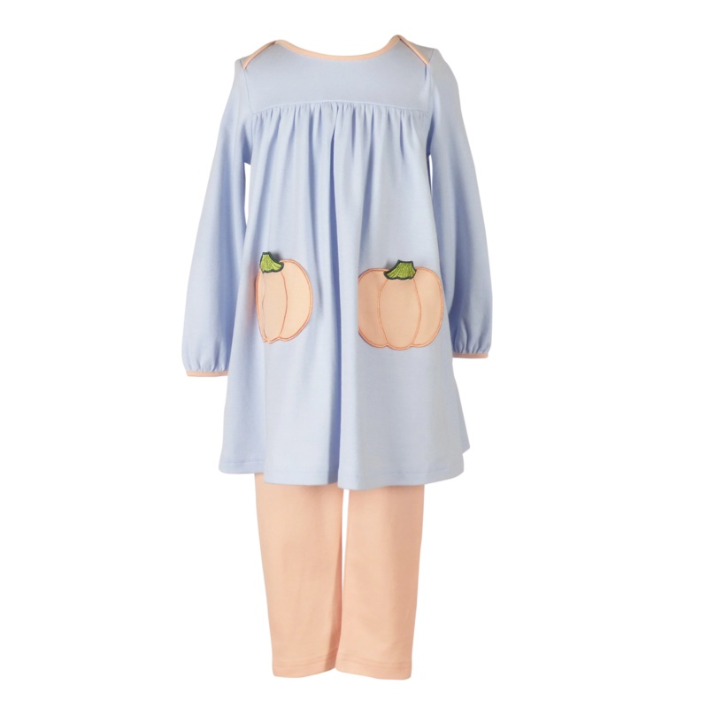 Pumpkin Tabby Tunic with Melon Leggings