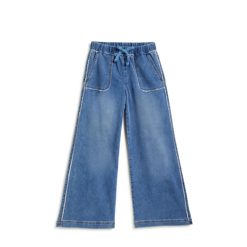 Tractr Wide Leg w Drawstring Jeans