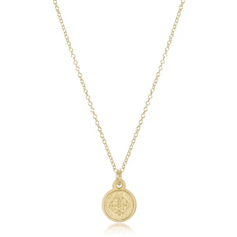 e-newton 16" Necklace Gold - Blessing Small Gold Charm
