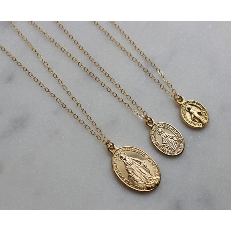 Laalee Gold Virgin Mary Religious Necklace