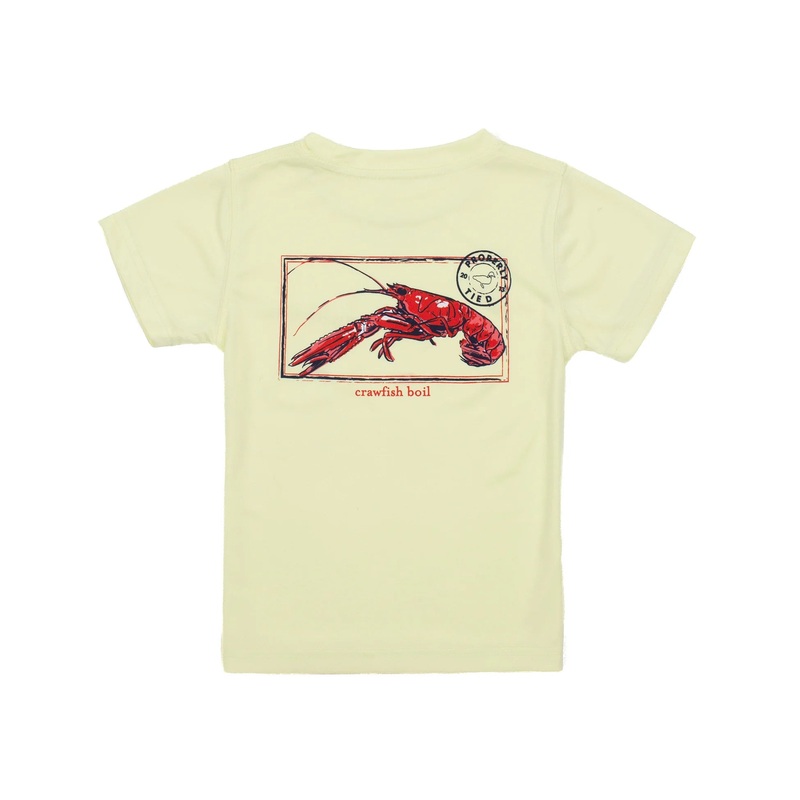Properly Tied Yellow Performance SS Tee - Crawfish Season