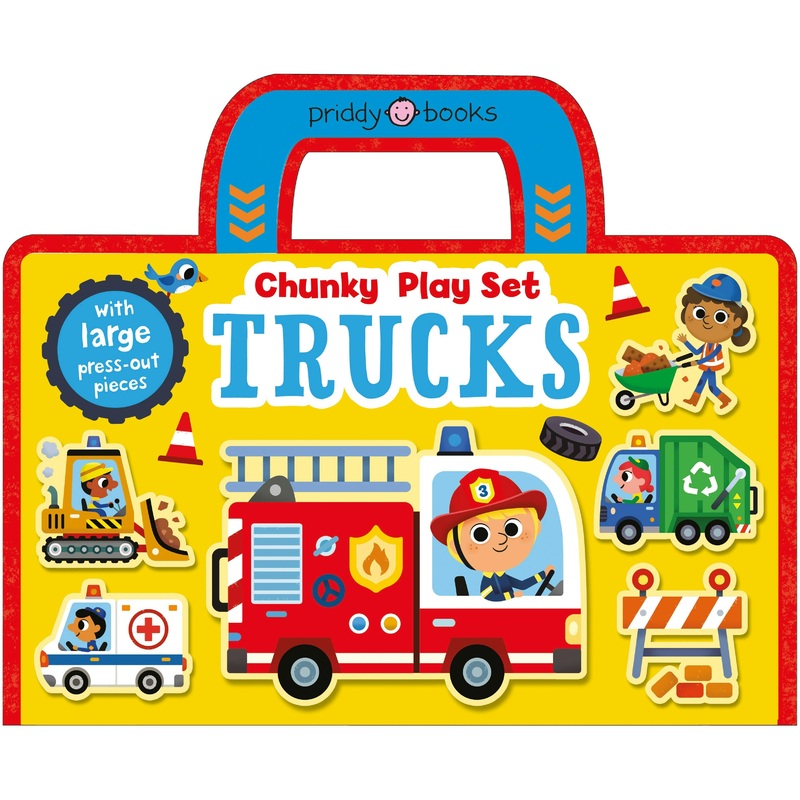 Chunky Play Set Trucks with Large Press-Out Pieces