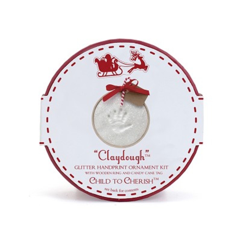 Claydough Snowprints - Glitter Handprint Ornament Kit