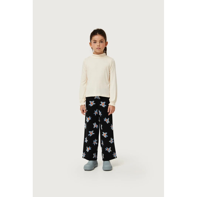 Girls Off-White Knit Turtleneck Top