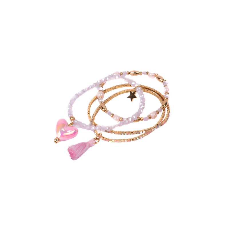 Great Pretenders Boutique Chic 4pc Luminescent Love Bracelet Set