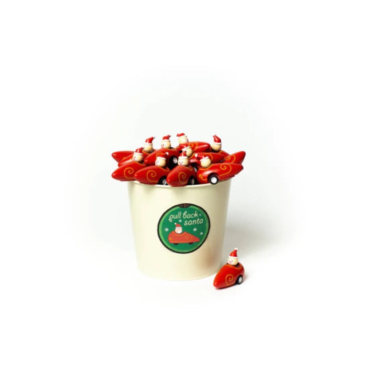 Mini Wooden Pull Back Santa Sleigh