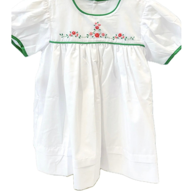 Phoenix & Ren White Jace Red/Pin Flowers Christmas Dress