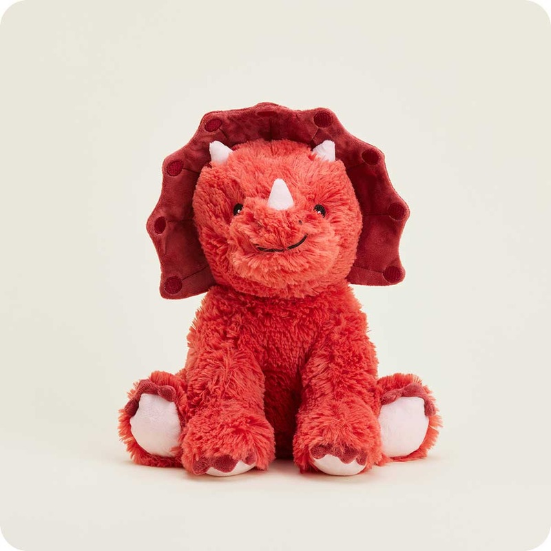 Red Triceratops - Warmies 13" Microwaveable Plush Animal Lavender Scented