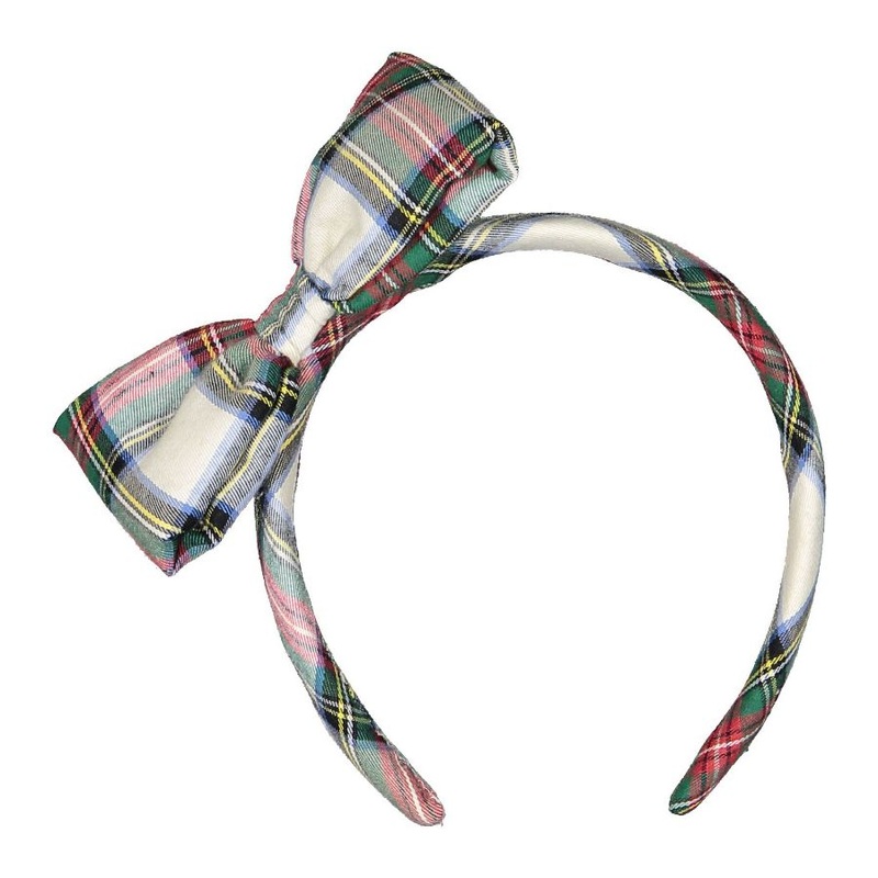 Sal & Pimenta Emerald Green Tartan Headband