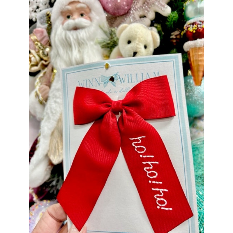 Winn + William Red Long Tail Bow - Ho! Ho! Ho!