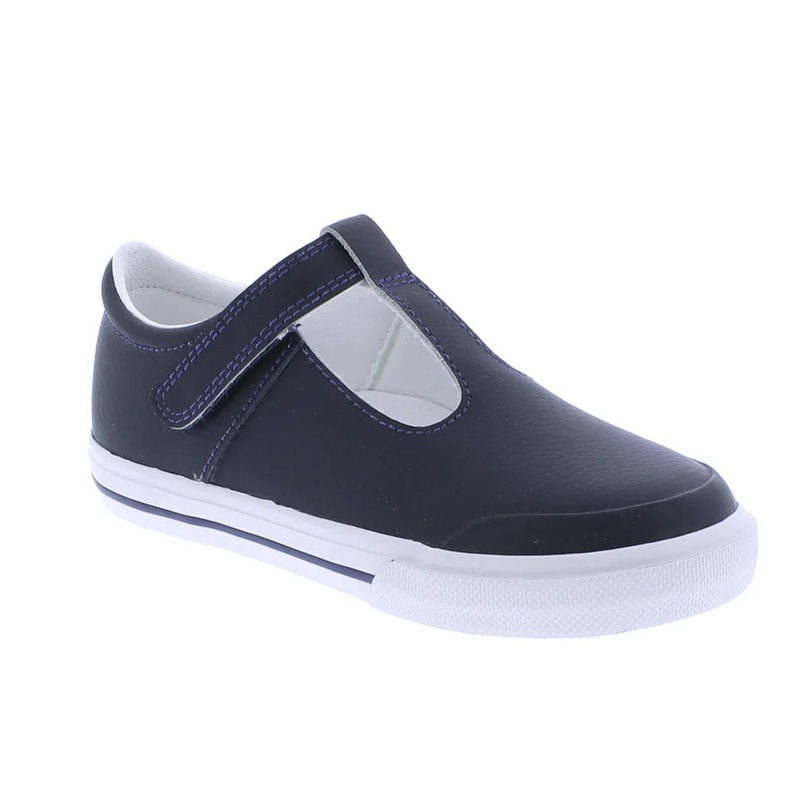 Footmates Leather Sneaker- Drew - Navy