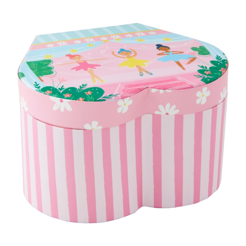 Heart Shaped Ballerina Jewelry Box